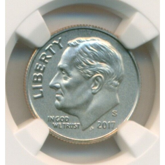 2017 S Roosevelt Dime Enhanced SP70 NGC ER Mint Anniversary Label - Picture 3 of 4
